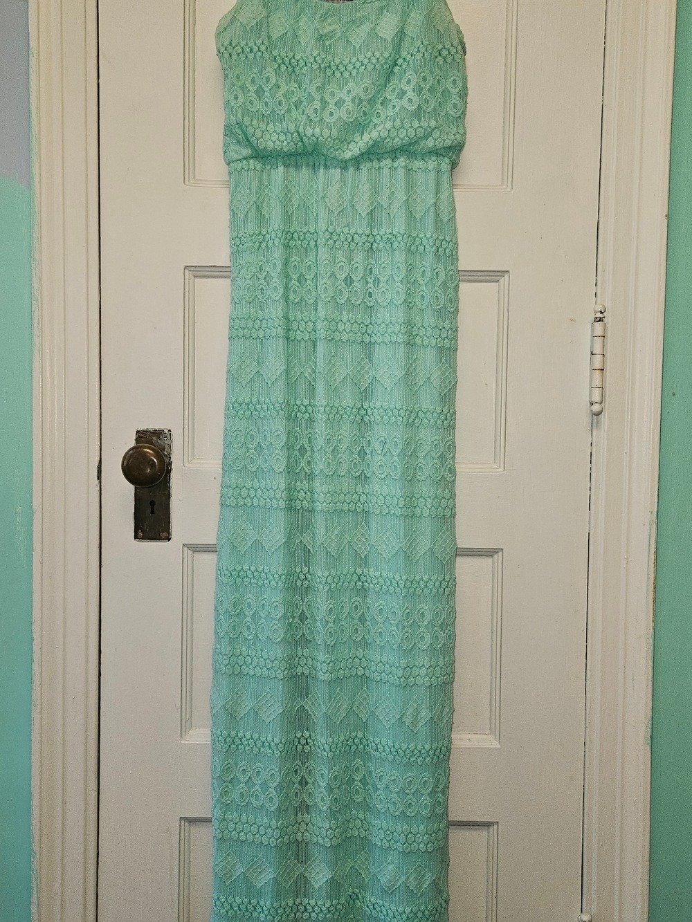 baileyblue Mint Green Lace Knit Dress Juniors S
